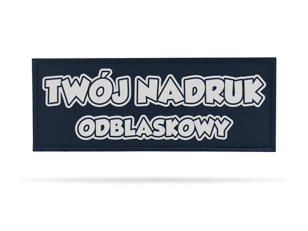 Naszywka odblaskowa z własnym napisem lub logo