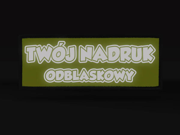 Naszywka odblaskowa z własnym napisem lub logo