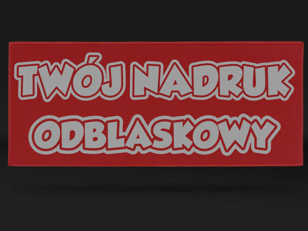 Naszywka odblaskowa z własnym napisem lub logo