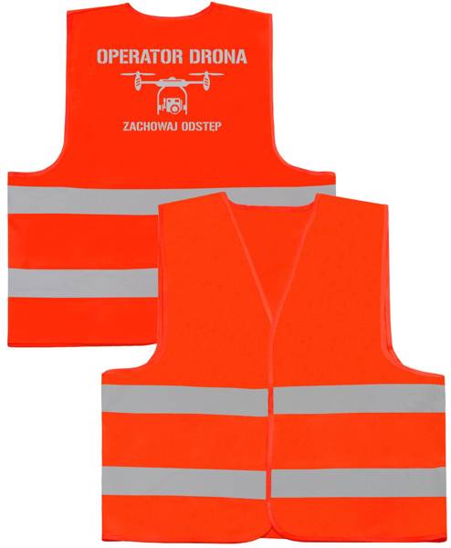 Operator drona 1 kamizelka odblaskowa pomarańczowa