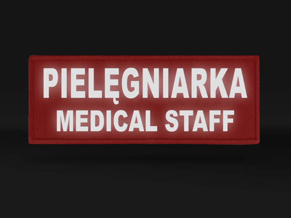 PIELĘGNIARKA MEDICAL STAFF naszywka odblaskowa