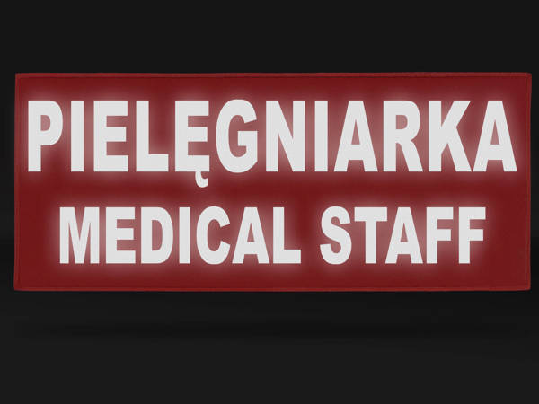 PIELĘGNIARKA MEDICAL STAFF naszywka odblaskowa