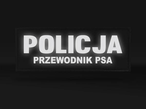 POLICJA PRZEWODNIK PSA naszywka odblaskowa