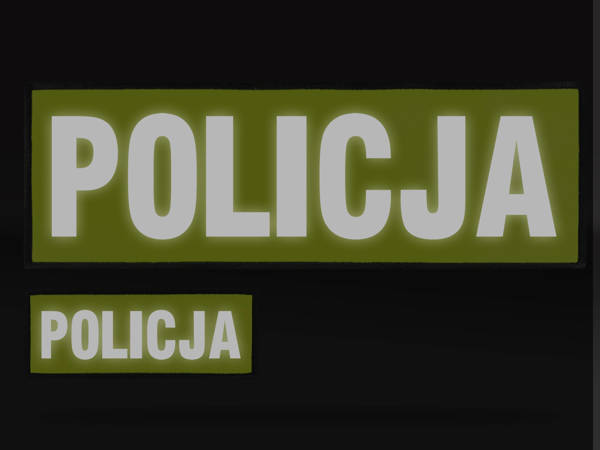 POLICJA zestaw naszywek odblaskowych