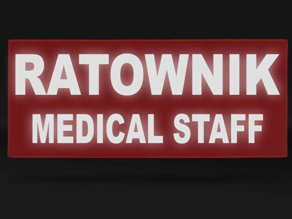 RATOWNIK MEDICAL STAFF naszywka odblaskowa