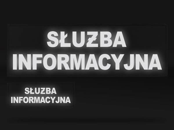 SŁUŻBA INFORMACYJNA zestaw naszywek odblaskowych