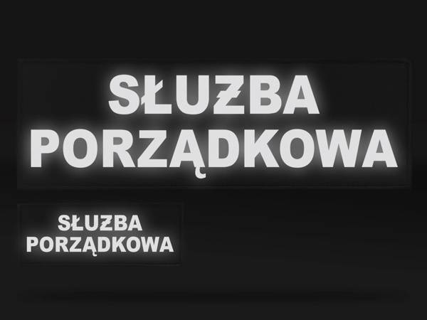 SŁUŻBA PORZĄDKOWA zestaw naszywek odblaskowych