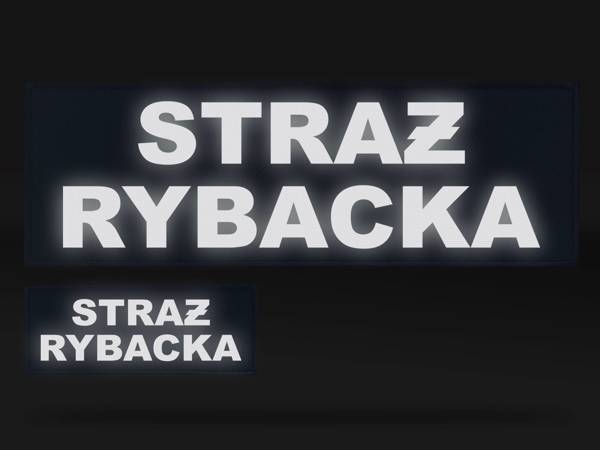 STRAŻ RYBACKA zestaw emblematów odblaskowych