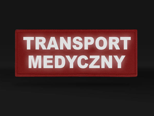 TRANSPORT MEDYCZNY naszywka odblaskowa