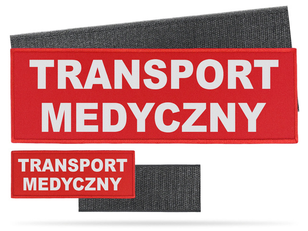 TRANSPORT MEDYCZNY zestaw naszywek odblaskowych