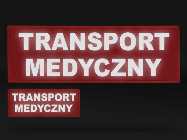 TRANSPORT MEDYCZNY zestaw naszywek odblaskowych