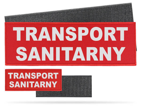 TRANSPORT SANITARNY zestaw naszywek odblaskowych