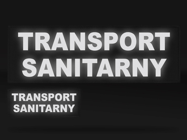 TRANSPORT SANITARNY zestaw naszywek odblaskowych