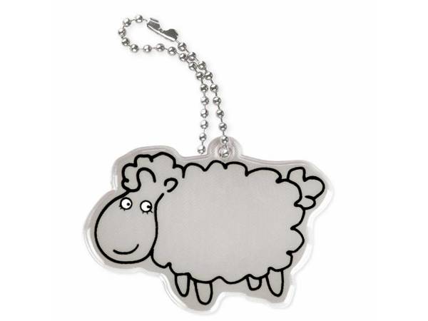 Zawieszka odblaskowa – owca srebrna