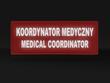 KOORDYNATOR MEDYCZNY MEDICAL COORDINATOR naszywka odblaskowa