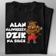 Koszulka bawełniana T-shirt nadruk IMIĘ - NAJWIĘKSZY DZIK NA SIŁCE