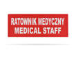 RATOWNIK MEDYCZNY MEDICAL STAFF naszywka odblaskowa