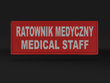 RATOWNIK MEDYCZNY MEDICAL STAFF naszywka odblaskowa