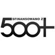 SFINANSOWANO Z 500+ odblaskowa naklejka na auto czarna