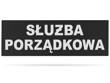 SŁUŻBA PORZĄDKOWA naszywka odblaskowa