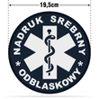 TRANSPORT MEDYCZNY emblemat odblaskowy z eskulapem